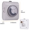 GE 24-Hour Heavy Duty Indoor Plug-in Mechanical Timer, Gray/White