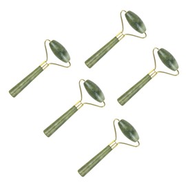 TOVINANNA 5Pcs Natural Jade Eye Roller Massager Set Skin Care Tool for Eye Puffiness and Rejuvenation Facial Rolling Tool for Skin Types