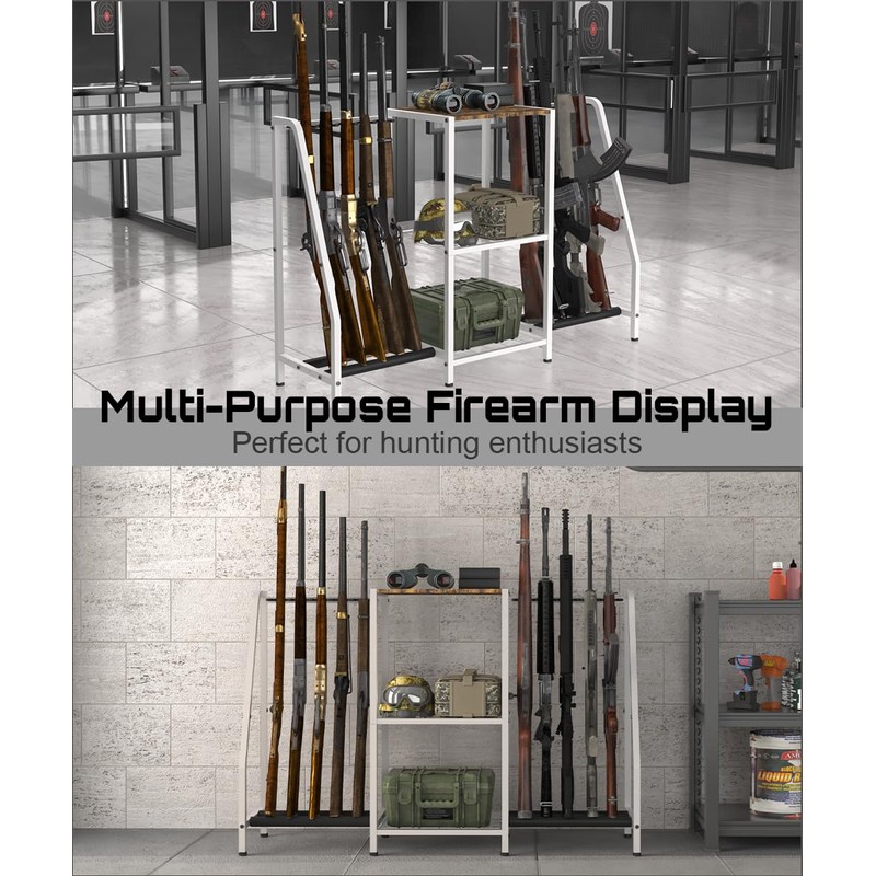Mondazie Double-Side Gun Rack Stand, Vertical Rifle Display Holder with