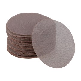 HEROFFIX 50 Pcs 7 Inch Abranet Sanding Mesh Anti-Clog Hook Loop Dust Free Net Sandpaper 240 Grit Brown Aluminum Oxide