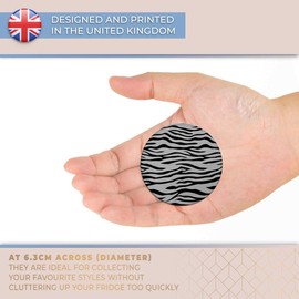 Destination Vinyl ltd Magnet for Refrigerator, Fridge BW - Cute Zebra Stripes Animals Zoo for Office, Cabinet and Whiteboard, Magnetic Stickers, 41152