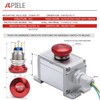 APIELE 22mm Metal Emergency Stop Push Button Switch Latching 12V-250V