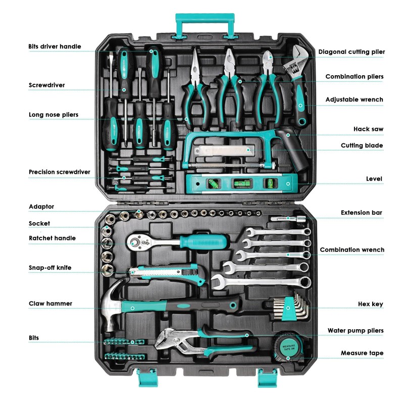 TLGREEN 79 Pieces Tool Set,Car Tool Kit,Basic Tool Kit with