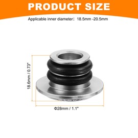 sourcing map Bar End Plugs Aluminum Handlebar End Caps Bike Plugs with Matching Rings for MTB Road BMX Fixed Gear Bike, Silver