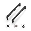 Ravinte Matte Black Cabinet Square Handles Drawer Pulls 8 Inch