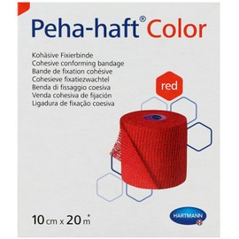 Peha-haft Colour Fixation Bandage 20 m x 10 cm Red (Pack of 1)