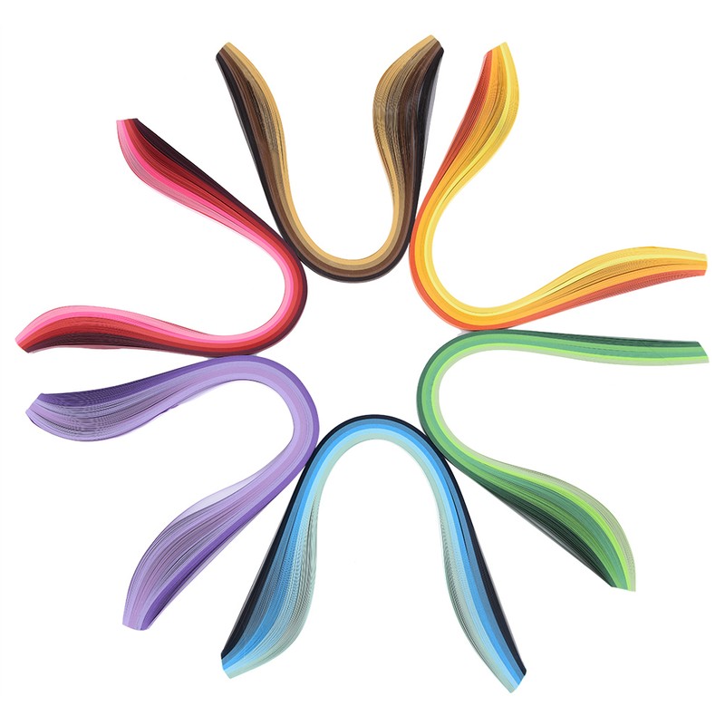 14PCS Paper Quilling DIY Kits with 6 Colors Quilling Strips