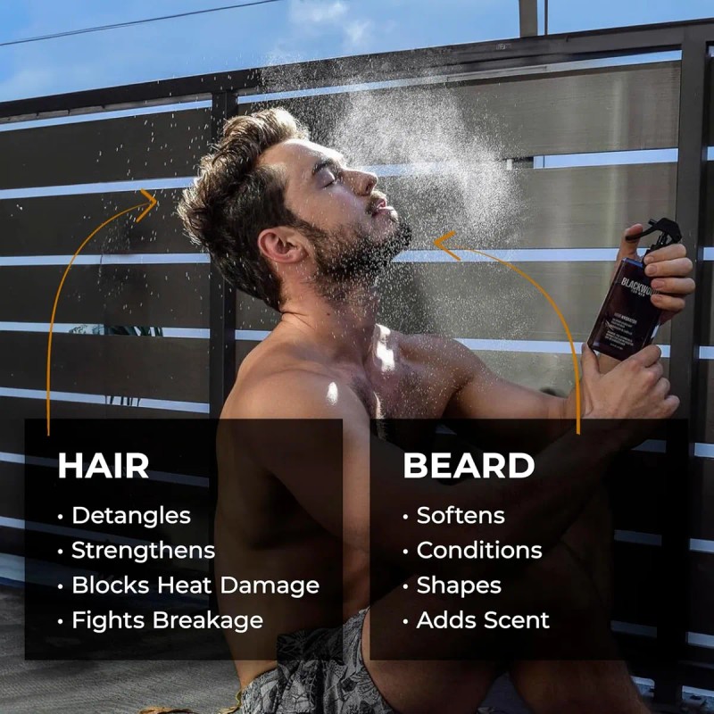 Spray Hidratante Para Cabello Y Barba Blackwood For Men -