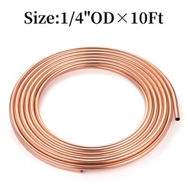 BELLA BAYS Copper Tubing 3/4" OD x 0.687" x 10 ft, 99.9% C12200 ASTM B280 Refrigeration ACR Tubing Seamless Soft Coil Round T2 Pure Copper Tube for HVAC System, Refrigerator, Industry, DIY