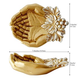 Jewelry Dish, Resin Hand Shaped Ring Holder Jewelry Organizer, Trinket Dish Tray for Christmas Birthday Wedding Gifts