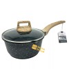 Natural Elements Cookware WOODSTONE Premium Saucepan Casserole Nonstick 7 Inch