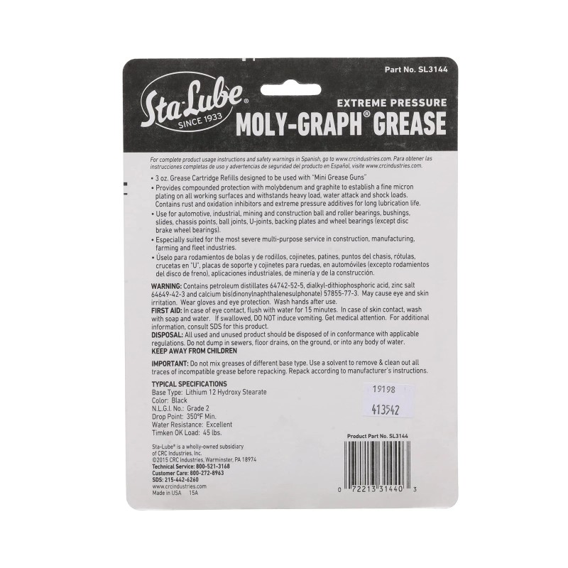 The Wholesale Outlet Sta-Lube Moly-Graph Extreme Pressure Multi-Purpose Grease