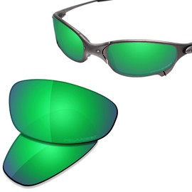 SAUCER-Men's Premium ReplaceMen's t Lenses & Rubber Kits For Oakley Juliet Sunglasses High Defense Jade Green Polarized Lenses