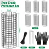 UQM Tree Trunk Protector, 12 Pcs Metal Tree Guards Trunk