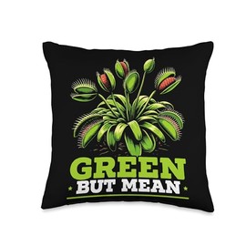 Venus Fly Trap Dionaea Muscipula Carnivorous Plant Throw Pillow
