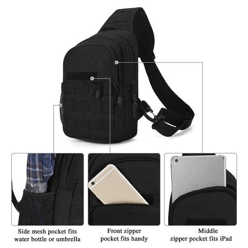 HUNTVP Tactical Chest Bag Molle Chest Sling Pack Backpack with