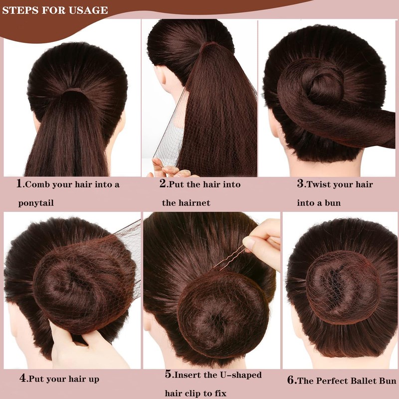 Bun Nets,20pcs Invisible Hair Nets Hair Nets for Buns Bun