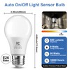 TJOY Dusk to Dawn Light Bulbs Outdoor, Light Sensor A19