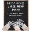 Large Felt Letter Board 24x30 Inch, Changeable Pre-cut Letters Numbers