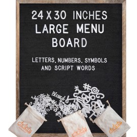 Large Felt Letter Board 24x30 Inch, Changeable Pre-cut Letters Numbers Symbols, Menu Board Sign