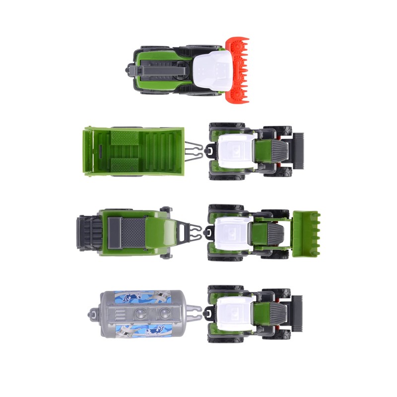 Dickie Toys Fendt Micro Team (9 cm) - Tractor Set