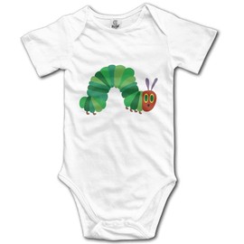 SADODER The Very Hungry Caterpillar Infant Climbing Short-Sleeve Onesie 6-12 Month White