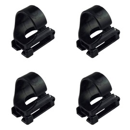 Zelerdo 4 Pack Black Plastic Snorkel Clip Replacement for Snorkeling and Scuba Diving