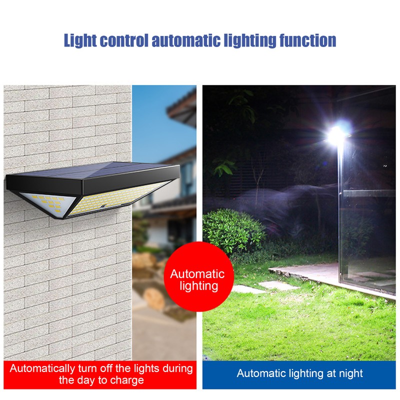 138 LEDs Motion Sensor Light Outdoor Waterproof Solar Wall Lamp