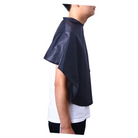 LALAFINA Hair Cutting Cape Cloth Water Resistant Barber Cloak for Hairdressing Suitable for Haircuts Coloring and Washing Black Apron for Salons and Barbershops