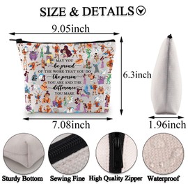 BDPWSS Movie Merchandise Cartoon Characters Megara Muses Pain & Panic Fans Gift Cartoon Villains Inspired Makeup Bag (be proud dalishi bag2)