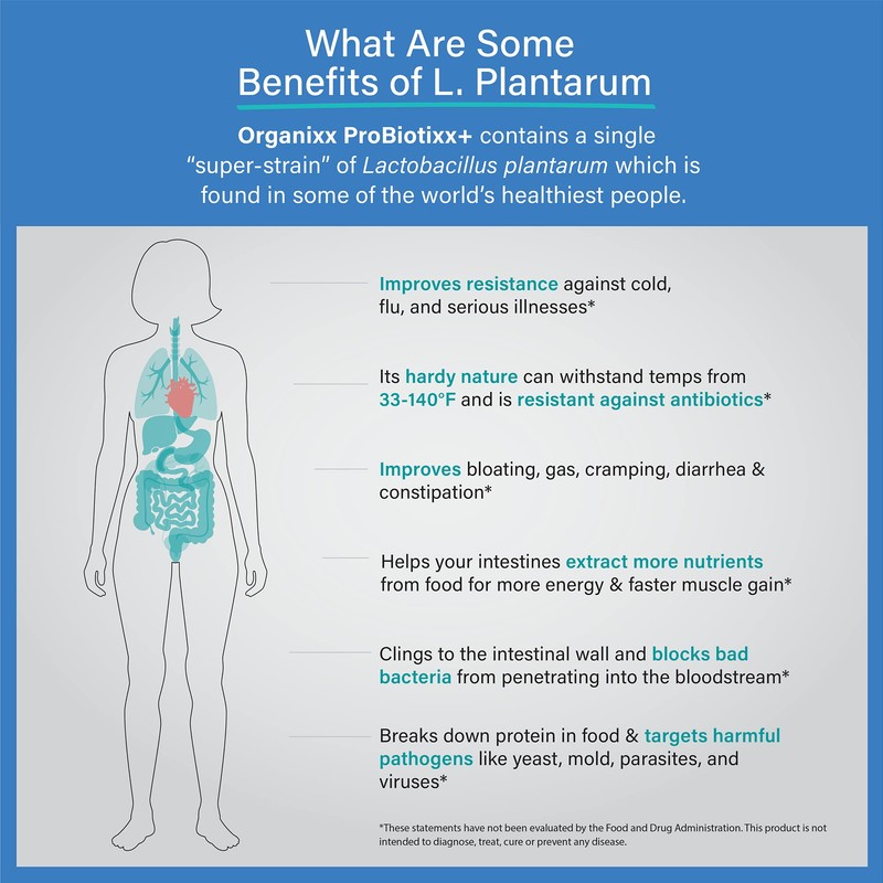 Organixx ProBiotixx+ Probiotic Supplement, Daily Probiotics for Women & Men