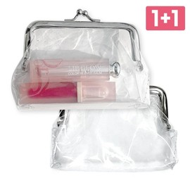 Pukupukku transparent coin purse lipstick coin cosmetics pouch, transparent pouch, 2 pieces / 푸꾸푸꾸 투명 동전 지갑 립스틱 동전 화장품 파우치, 투명파우치, 2개