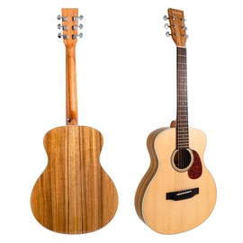 SIGMA Junior 3/4 Size Acoustic Guitar, Solid Spruce Top, Dao Back & Sides, Natural Gloss, Rosewood Bridge, Premium Name-Brand Steel Strings, Mini Acoustic Guitar Suitable for Travel, Right (20MINI)