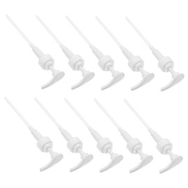 Healvian Lotion Pump Head Replacement 10 Pcs Plastic Nozzle for Shampoo Easy Squeeze Pump Accessory for Travel and Home Use