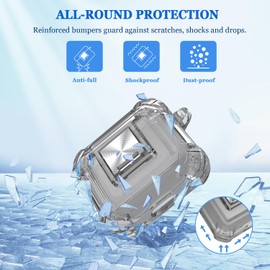 RFUNGUANGO for AirPods 3 Generation Case Cover with Lock,Clear Soft Transparent Military Grade Shockproof Case with Cleaning Kit,Compatible with AirPods 3rd Gen Case,Clear Black