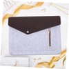 LALAFINA Gray Laptop Sleeve Pouch with Zipper Pocket Scratch Resistant
