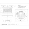 Westbrass D206PS-62 4-1/4" Square Grate Shower Drain Cover with 2"