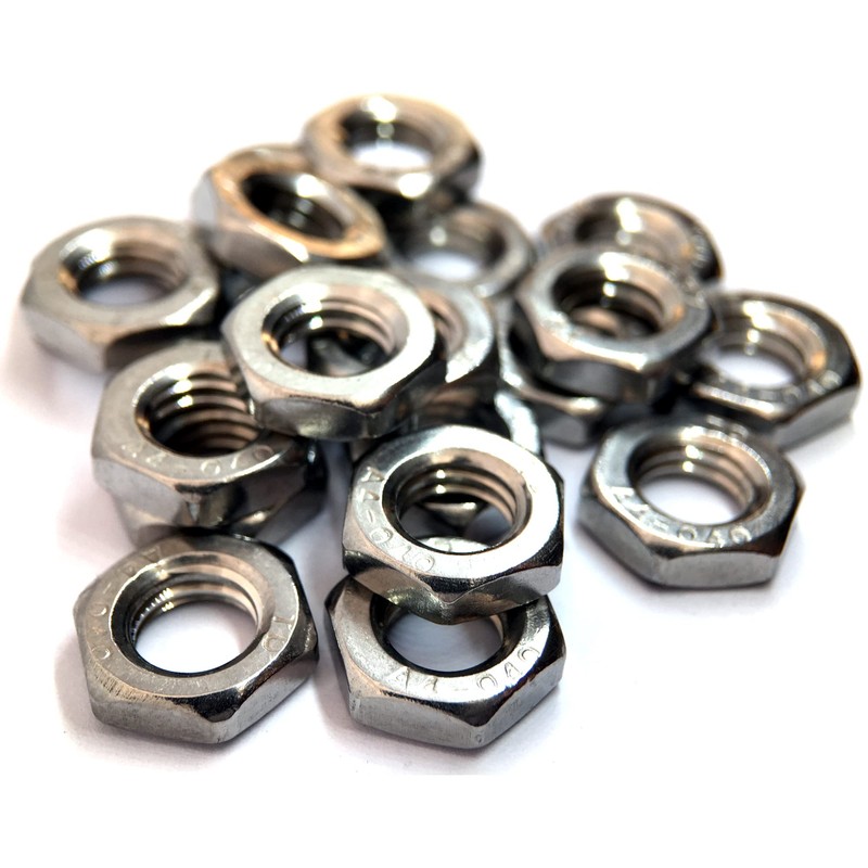 M8 Thin Nut DIN439, A4 (316) Stainless Steel (Pack of