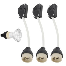 3 PCS GU10 Lamp Holder, High Temperature Resistant GU10 Adapter, 2A 250V Gu10 Sockets with Terminal Blocks for Halogen Bulbs, Spotlights and Downlights Mains Connector Adapter (3Pcs White)