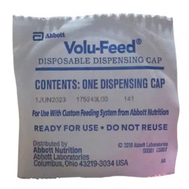 Abbott Volu-Feed Disposable Ready-to-Use Dispensing Cap #00081 60mL Lot of 12