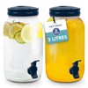 HEFTMAN Plastic Beverage Dispenser with Tap, 3L Cold Water Dispenser