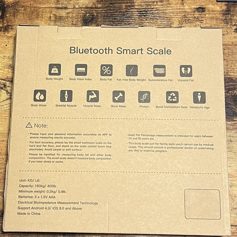 ABYON Bluetooth Smart Bathroom Scales for Body Weight Digital Body