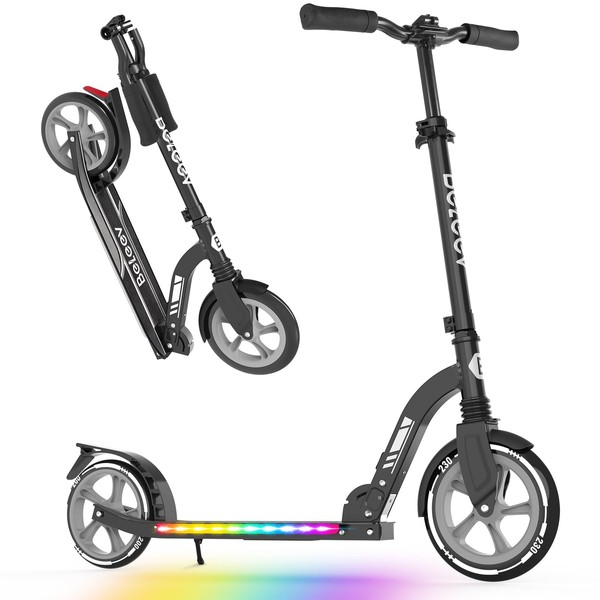 BELEEV Big Wheel Scooter for Kids Ages 6+ with Light-Up