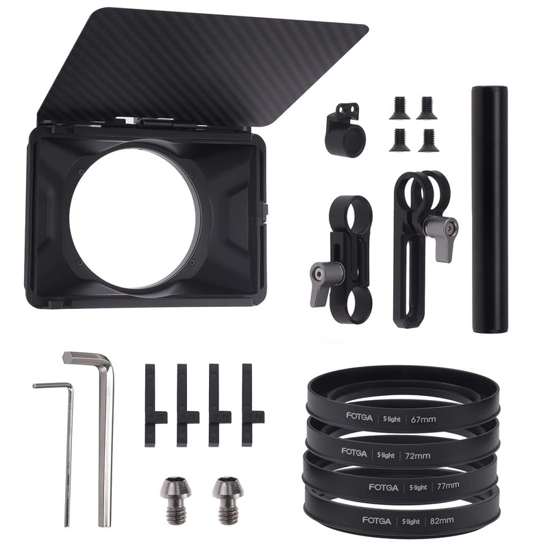Foto4easy 4x4/4x5.65 Lightweight Mini Matte Box with 15mm Rod Support