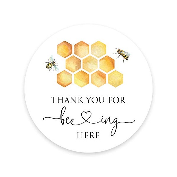 2" Round Thank You for Beeing Here Stickers - Set