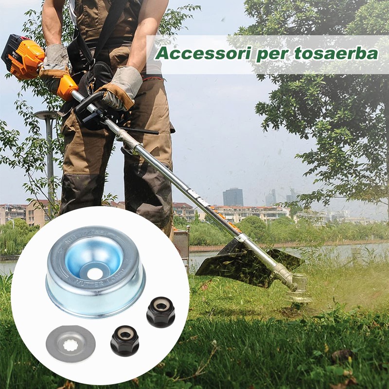 Set of 4 Strimmer Lawn Mower Head, Nut Attachment Kit,