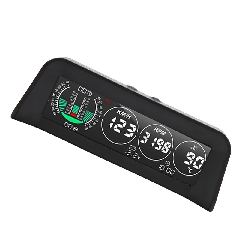 Carbon Fiber Style HUD HeadUp Display Slope Meter Overspeed Water