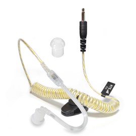 HYS 3.5mm Receiver/Listen ONLY Surveillance Dynamic Balanced Armature Wired Headset Earpiece with Clear Acoustic Coil Tube Earbud Audio Kit for Ham Radios, Transceivers&Speaker Mics 3.5mm Audio Jacks