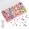 300 Pieces Colorful Clay Bracelet Bead Making Kits