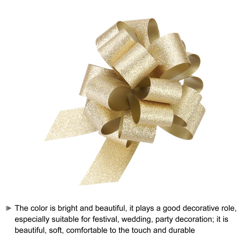 sourcing map 20pcs 6" Glitter Car Large Pull Bow Gift